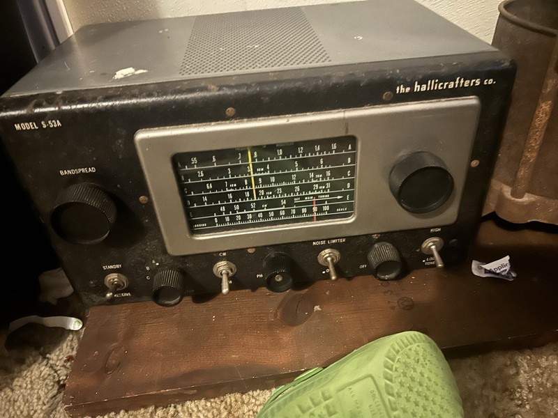 Hallicrafters S-53A Desktop AM Shortwave Radio Receiver w/ ANL, Black/Gray