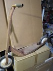 Vintage 1950's Metal Foot Push Scooter With Stand, Break and Rubber Tires — photo 1