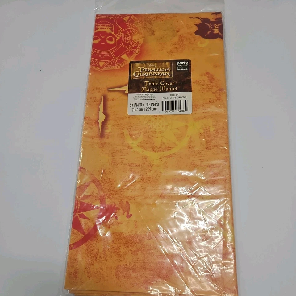 Hallmark Mantel Fiesta PIRATAS DEL CARIBE Disney PLÁSTICO Cubierta Cumpleaños Foto 2 de 3