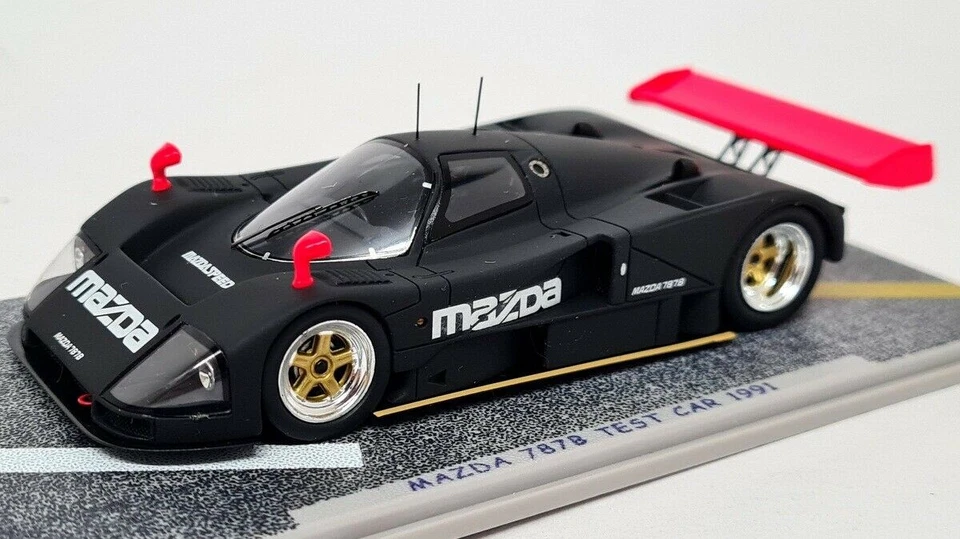 Spark 1/43 - 马自达 787B 测试车 1991 年黑色勒芒历史树脂模型车 — 第 3/4 张图片