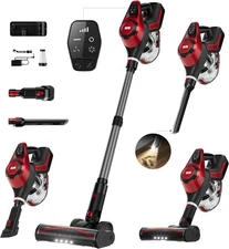 Cordless Vacuum Cleaner, 30Kpa Home Stick Vacuum, Smart Display & 1.5L Dust Cup,