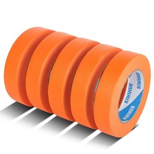 Orange Painters Tape,1 inch x 60 Yards 5 Rolls 300 Total -Medium Adhesive