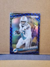 2025 Panini Prizm NFL Jaylen Waddle Black N Blue Checkerboard SP Miami Dolphins
