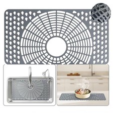 Sink Protectors for Kitchen Sink, 26''x 14'' Silicone Kitchen Sink Mat Grid f...