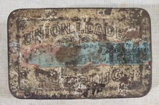 Vintage Union Leader Cut Plug Tobacco Tin Rough but Cool