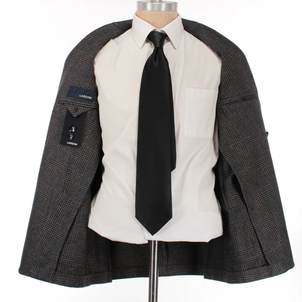 Lardini новый с Ярлыками шерстяная смесь Sport пальто размер 52 США 42R в серый/темно-синий/коричневый клетку - Изображение 3 из 4