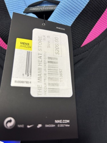 Nike Miami Heat Vice Nights City Edition Courtside Jacket 2018 - Size Small NEW - Picture 6 of 9