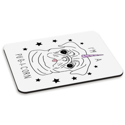 I'm A Pugicorn Stars Tazza In Ceramica 283.5g - Bianca, Stampa Fronte E Retro, Lavabile In Lavastoviglie E Microonde - Regalo Originale