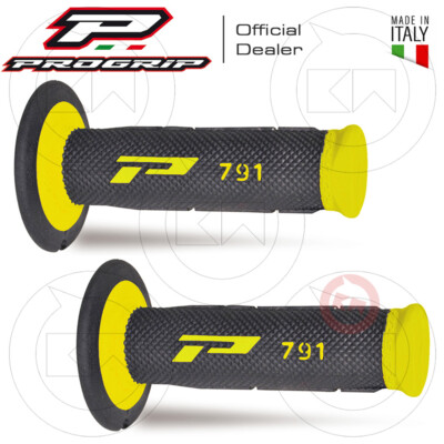 MANOPOLE PROGRIP MOTO CROSS ENDURO SOFT GEL Mx 791-202 DUAL DENSITY Giallo/Nero