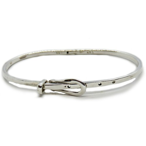 Brazalete con bisagras de plata esterlina en forma de cinturón - Imagen 12 de 12