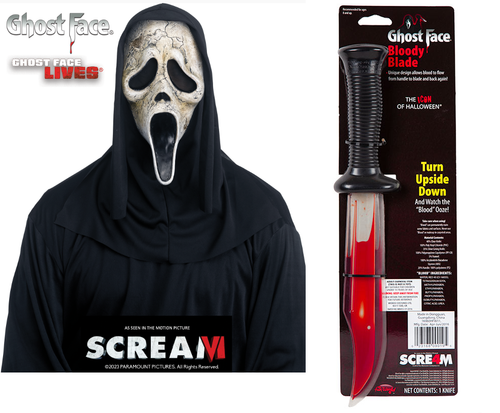 Scream Mask Knife Dagger Halloween Fancy Dress Costume Masks & Accessories - Picture 15 of 20