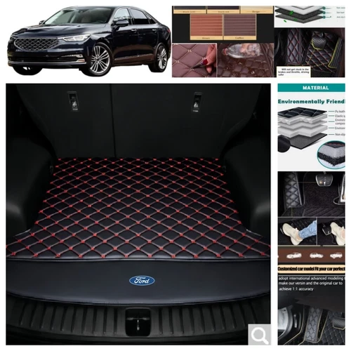 For Ford Taurus 2010-2019 Car Floor Mats PU Leather Waterproof Custom Carpets - Picture 22 of 36