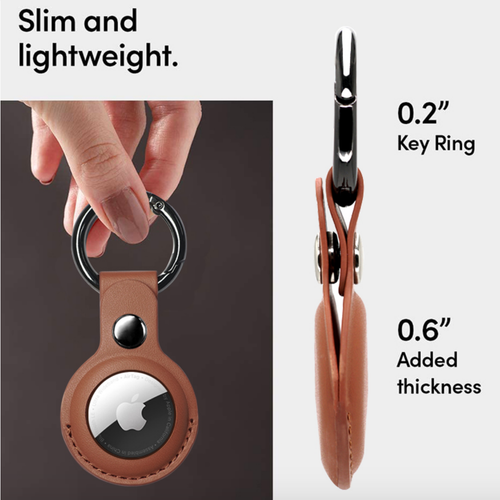 Funda de cuero para Apple AirTag AirTags rastreador llavero funda carcasa revestimiento - Imagen 6 de 30