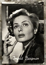 INGRID BERGMAN Dolcificio Lombardo Hollywood Film Stars B&W Card HTF B197