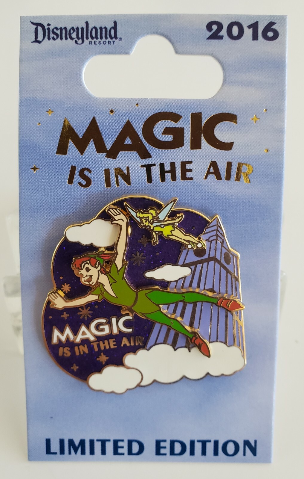 DISNEY PETER PAN & TINKER BELL- MAGIC is in the AIR 2016 SERIES LE SLIDER Pin 