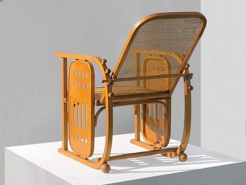 1910 JOSEF HOFFMANN FAUTEUIL "SITZMACHINE" WIENER WERSTATTE MODERNISTE - Imagen 10 de 16