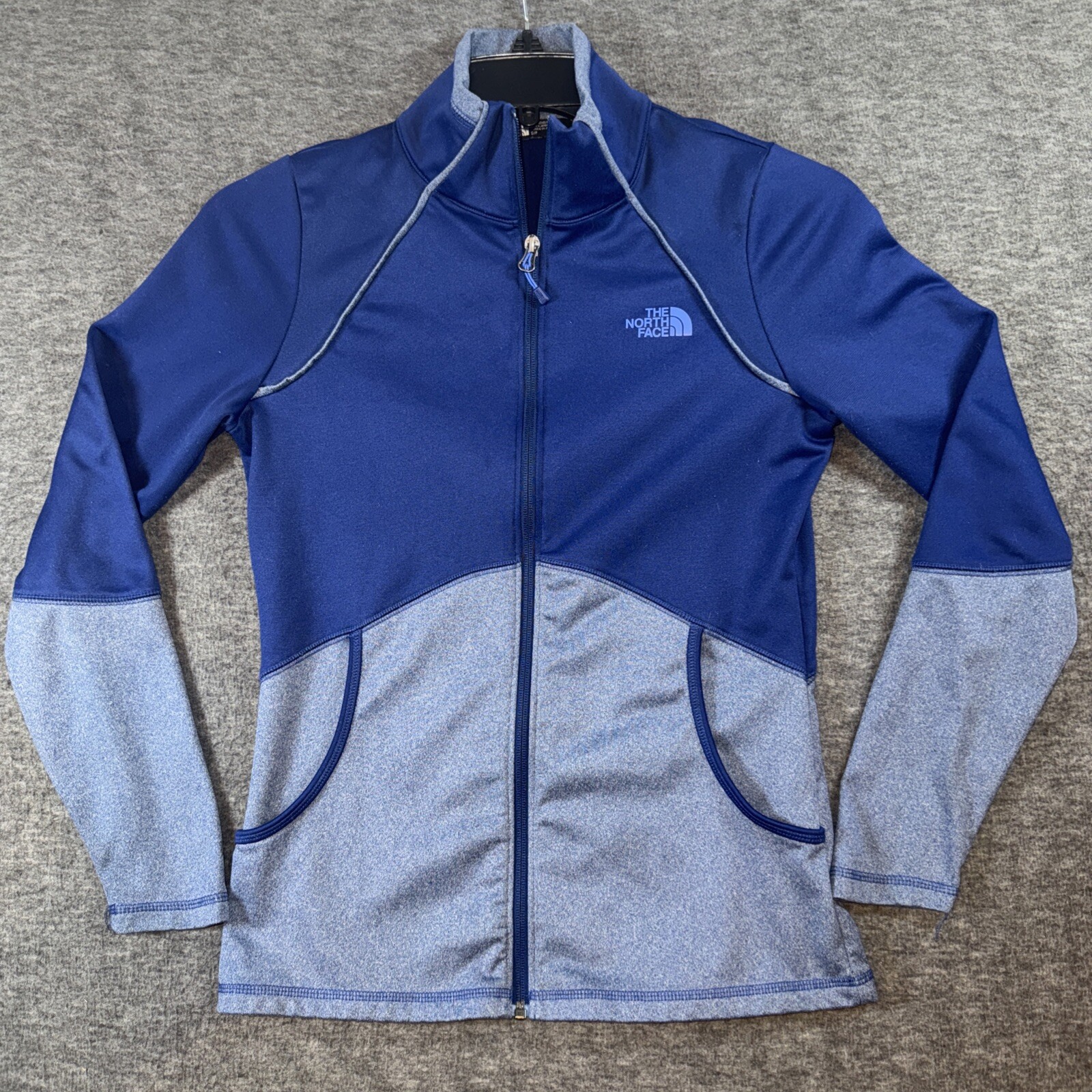 The North Face Womens Long Sleeve 100WT Cinder Full Zip Jacket Blue Sz Small