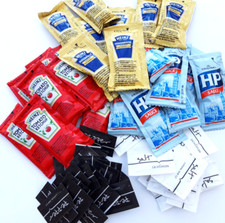 Heinz Essential Condiment and Sauce Sachets Travel Pack - 64 items