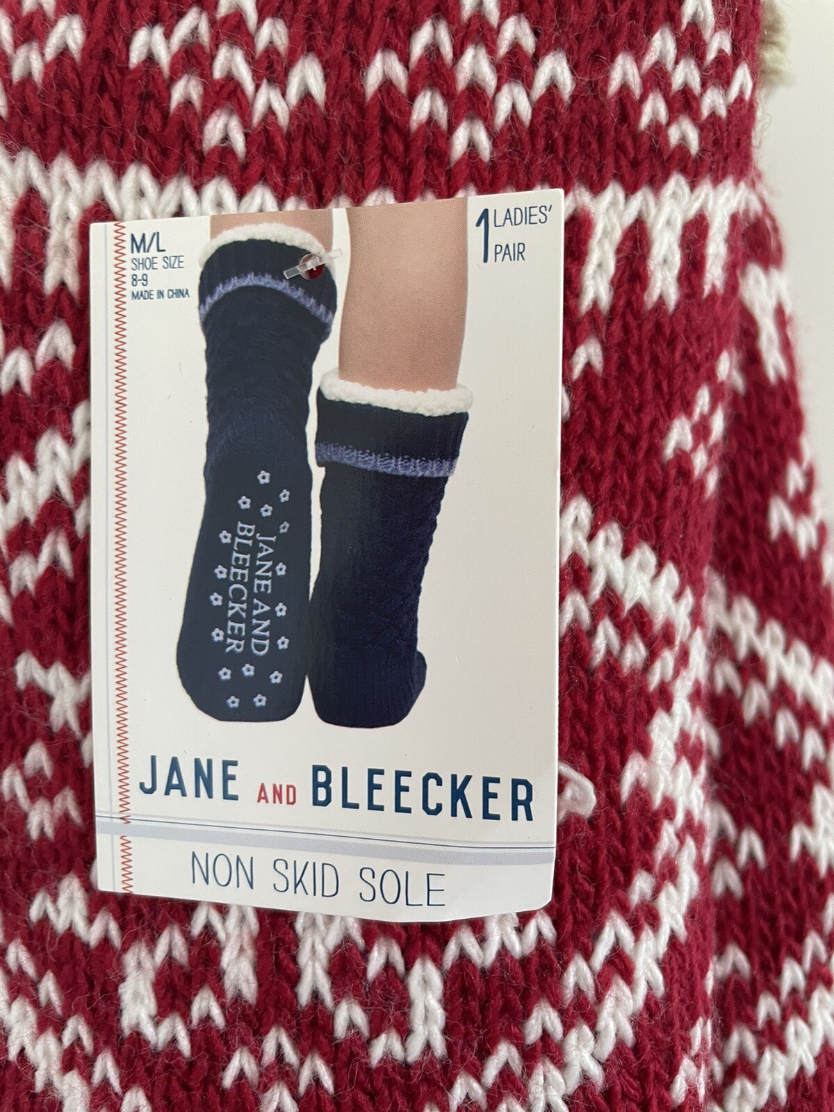 SAOLA Calzini natalizi donna suola antiscivolo imbottita di peluche taglia M L