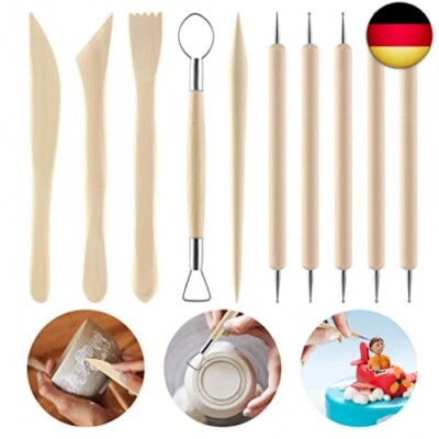 Thinp 10 Stück Modellierwerkzeug Skulptur Ton Schnitzwerkzeug Kit sculpting 