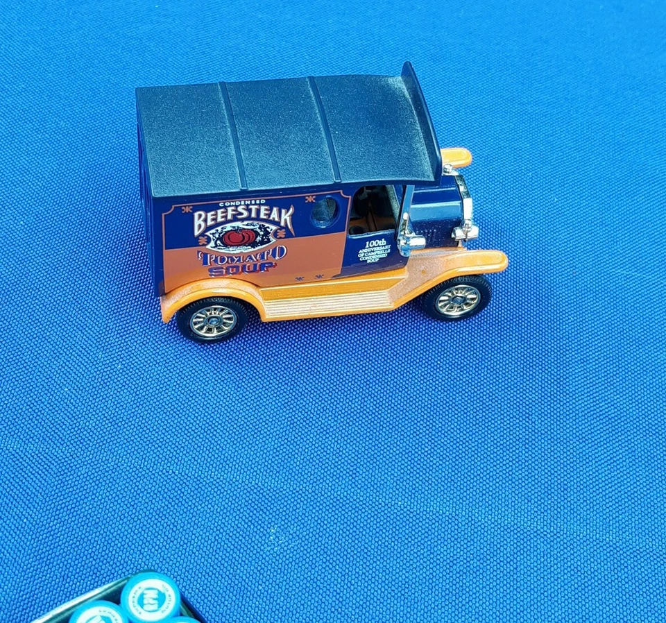 Vtg 3 pc LOT Lledo Die Cast Chevron & Beefsteak Toy Vehicles Made in England  - Image 4 of 4