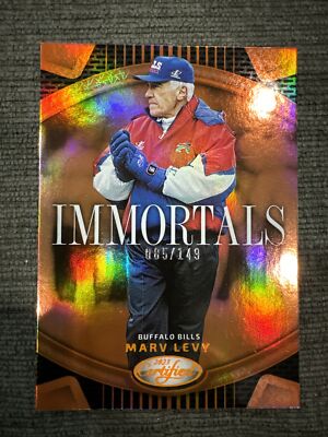 2023 Certified Football Immortals Marv Levy Orange Parallel #'d /149 #I-18