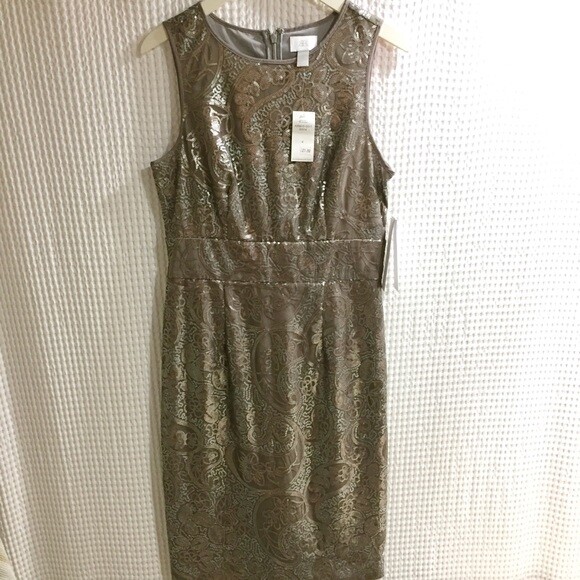 banana republic brown sequin dress Army Green Sequined Pattern Trumpet Long Train Prom Dress