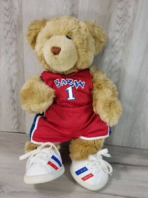 Build A Bear Plush BABW 17 In Dressed Bear With Sneaker Shoes Basketball Outfit