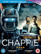 Chappie Blu-Ray (2015) Hugh Jackman, Blomkamp (DIR) cert 15 Fast and FREE P & P