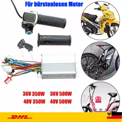 MARKENLOS 350W 500W Motor bürstenlos Speed Controller Mit Gasgriff Für E-Bike Scooter