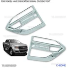 Pair Chrome Signal Side Vent Indicator Fender Cover For Ford Ranger Mk2 2016 18