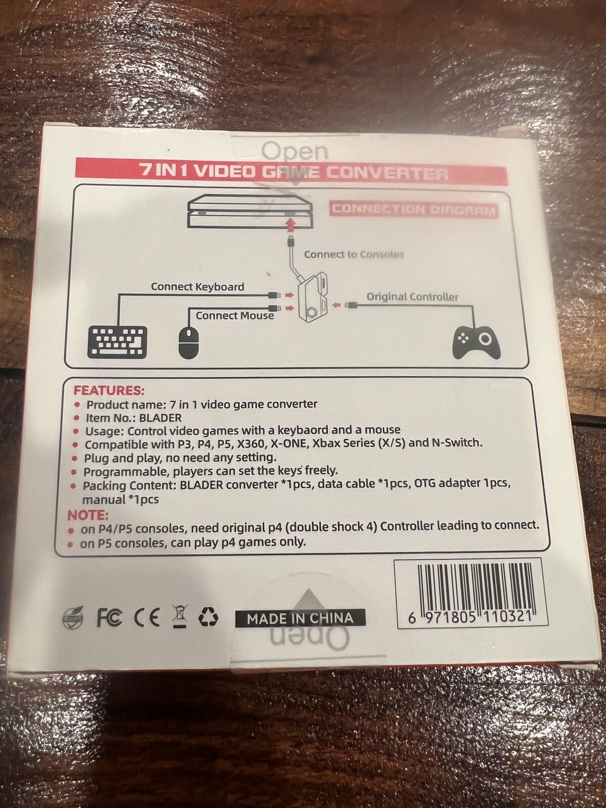 7 And 1 Video Game Converter Aimvice  Keyboard And Mouse- J