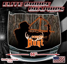 Born To Hunt Camo Vinyl Hood Wrap Bonnet Decal Sticker Graphic