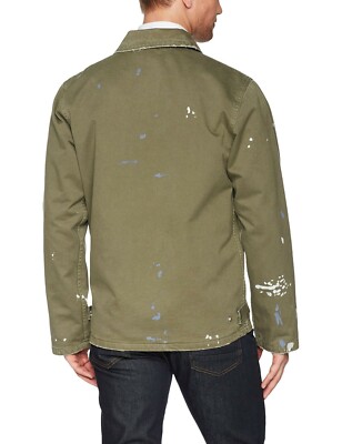 Hudson Jeans Men's Military Jacket, Army Paint, SM