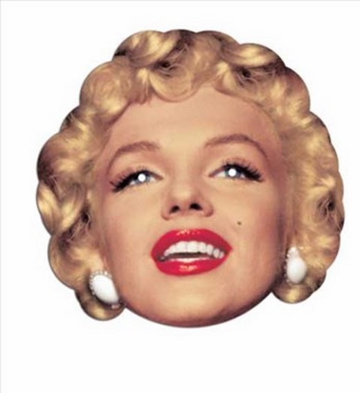 Marilyn Monroe Hollywood 'Sex Symbol' Fun CARD Single Party Face Mask