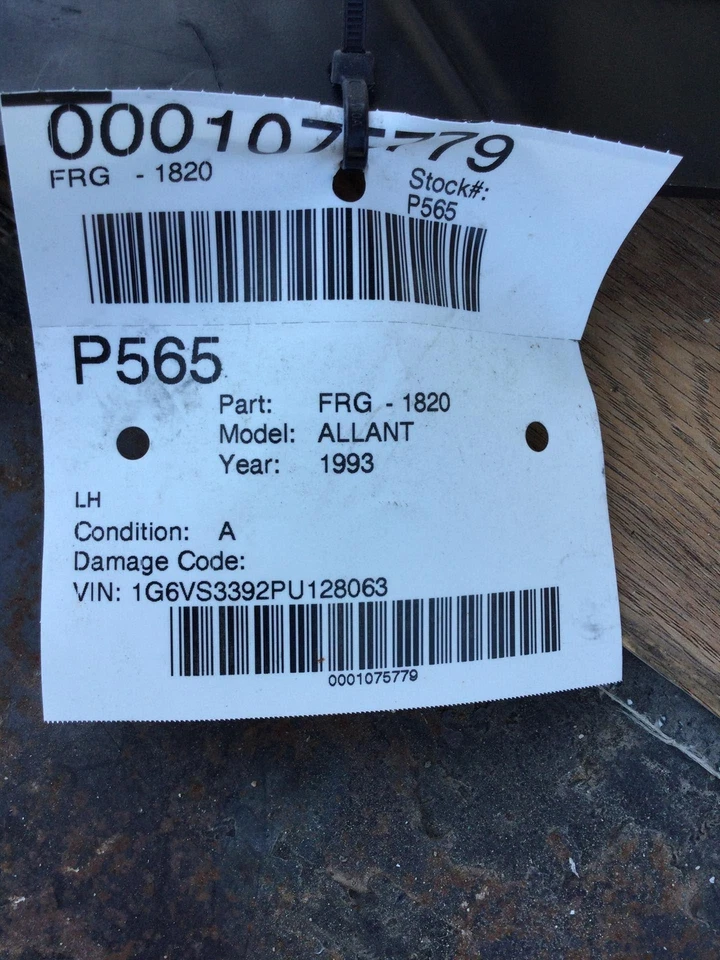 Regulador puerta delantera conductor izquierdo CADILLAC ALLANTE 93 Foto 3 de 3