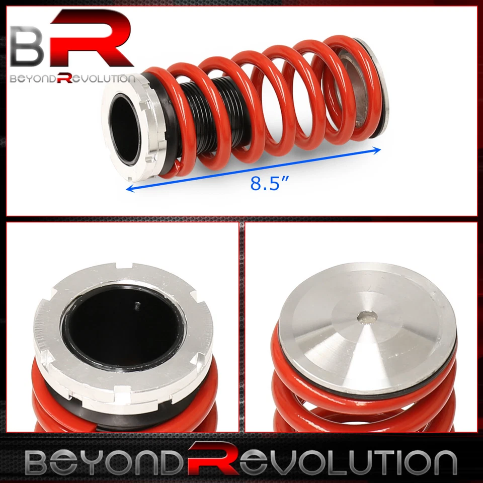 For 1989-1994 240SX S13 Drift 0-3" Adjustable Coilover Sleeves Lower Spring Red - Изображение 3 из 4