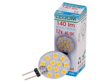 5 x LED bulbs G4 12V 2W 140lm 3000K warm white, LEDOM