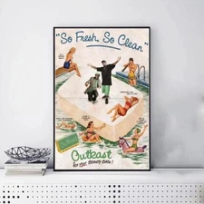 Outkast So Fresh So Clean Retro Music Poster, Hip Hop Art Print R&B Decor Poster