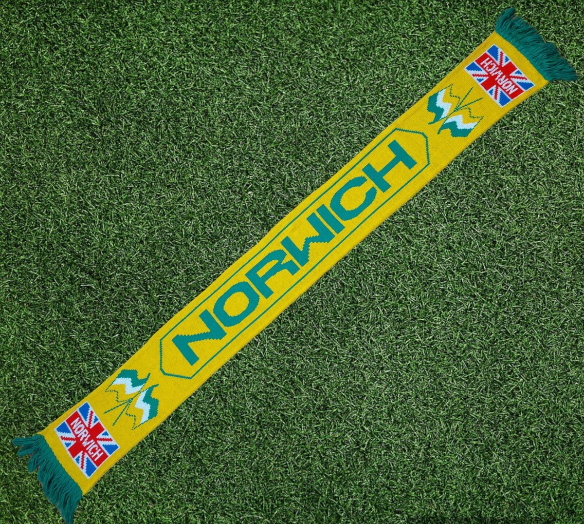 Écharpe De Supporter Norwich City – Vintage – Football Anglais – Occasion