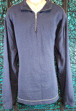 MARGARITAVILLE SHIRT MENS 2XL BLUE 1/4 ZIP PULLOVER LONG SLEEVE BEACH TROPICAL