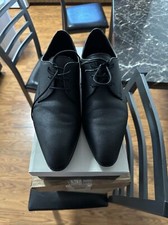 BP. Albert Plain Toe Derby in Black Saffiano, Retail 79.95