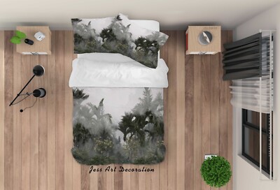 3D Tropical Plant Landscape Quilt Cover Set Bedding Sets Pillowcases Queen 20