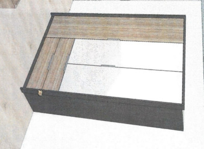 Endora grey Wardrobe, Massive Mirror, Night light