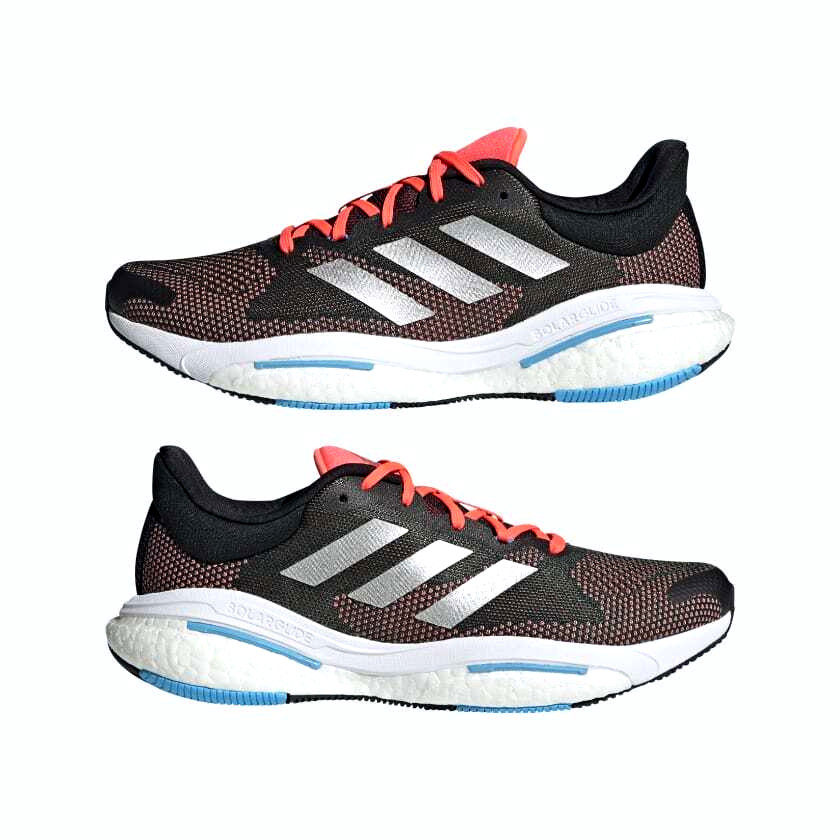 Adidas US 13 Men's  Black Orange White Blue Run Comfort Solarglide 5  H01162 New thumbnail 18