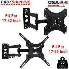 Full Motion TV Wall Mount Bracket Swivel Tilt 14 18 26 32 40 42 55 Inch LED LCD