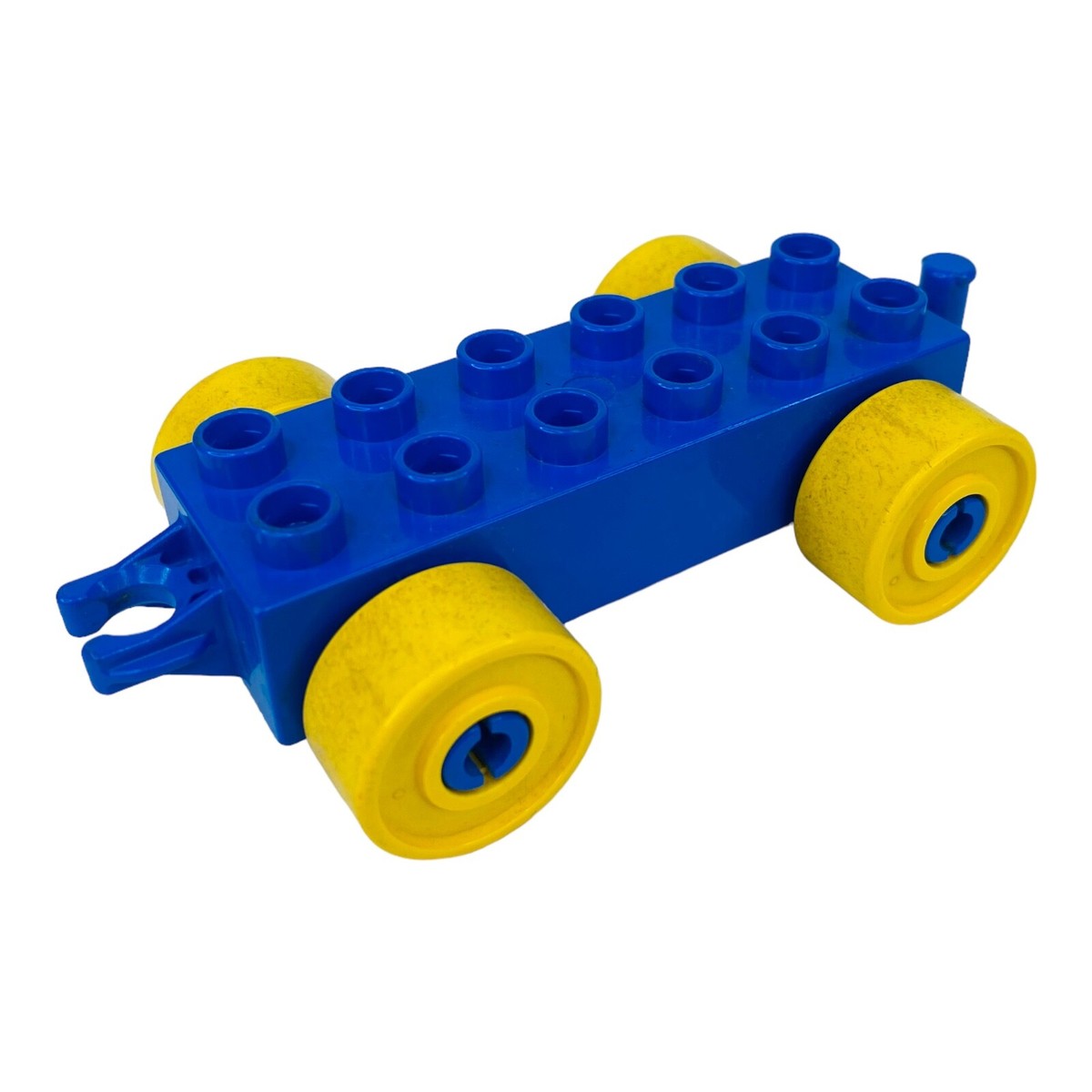 LEGO Duplo blue train car with yellow wheels 4883-008