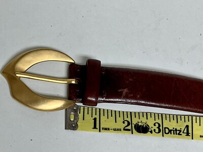 De Vecchi by Hamilton Hodge Brown Leather Belt Size M Medium  display picture 1
