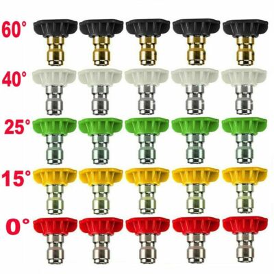 1-5Pcs Pressure Washer Spray Nozzle Tips 1/4 Quick Connect Design 2.5-4.0 GPM US