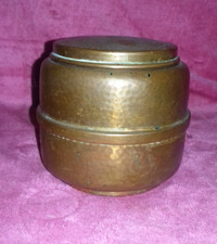 VINTAGE SMALL WEBA WARE COPPER PO (Tea caddy???) NO LID KNOB (ST12)